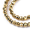 Electroplate Glass Beads Strands EGLA-T027-01G-3