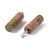 Natural Unakite Pendants G-E135-02P-05-3