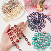 PandaHall Elite 5 Strands 5 Colors Handmade Acrylic & Aluminium Cable Chains AJEW-PH0001-85-6