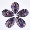 Synthetic Gold Line Regalite/Imperial Jasper/Sea Sediment Jasper Pendants G-S329-074B-1