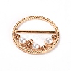 Alloy Resin Imitation Pearl Buckles JEWB-WH0014-07D-1
