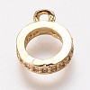 Brass Cubic Zirconia Tube Bails KK-P134-64G-1
