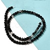 Dyed & Heated Natural Black Agate Beads Strands G-G085-B42-01-2