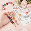 6Pcs 3 Styles Heart Acrylic Boot Strap Chains FIND-GO00002-3