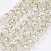 Electroplate Glass Beads Strands EGLA-J145-PL10mm-B08-1