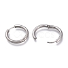 Tarnish Resistant 201 Stainless Steel Huggie Hoop Earrings EJEW-L256-05F-P-3