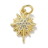 Brass Micro Pave Cubic Zirconia Pendants KK-M300-06G-01-1