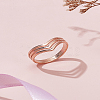 1Pc Stainless Steel Three Arrow Heart Hollow Finger Rings for Women RJEW-LP0001-33-3
