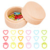 36Pcs 3 Styles Ring & Heart & Triangle Alloy Locking Stitch Marker TOOL-BC0002-27-1
