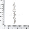 Brass Micro Pave Clear Cubic Zirconia Pendants LS-KK-D101-01A-P-3