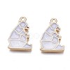 Rack Plating Alloy Enamel Pendants ENAM-S122-76-2