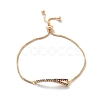 Letter Y Brass Micro Pave Cubic Zirconia Link Slider Bracelets KK-R217-55G-4