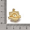 Brass Micro Pave Clear Cubic Zirconia Pendants KK-A303-23C-G-3
