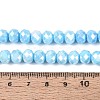Anti-Tarnish Electroplate Rondelle Glass Beads Strands EGLA-T021-8mm-17-03-2
