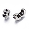 Brass Rhinestone European Clasps KK-N291-01AS-08-3