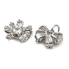 Brass with Glass Rhinestone Charms KK-H455-17P-2