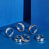 18Pcs 3 Size 201 Stainless Steel Grooved Finger Ring Settings STAS-UN0042-68-2