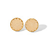 Flat Round Natural Rose Quartz Cuff Ring & Stud Earrings Sets MO9107-1-6