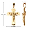 Golden 304 Stainless Steel Crucifix Cross Big Pendants for Easter STAS-V0493-79B-2