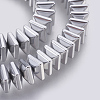 Electroplated Non-magnetic Synthetic Hematite Bead Strand X-G-E495-08B-1