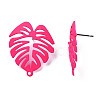Spray Painted Iron Stud Earring Findings IFIN-N008-019-B01-2