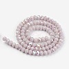 Electroplate Opaque Solid Color Glass Beads Strands EGLA-A034-P6mm-L08-2