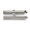 Brass Slide On End Clasp Tubes KK-N254-119P-04-1