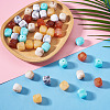50Pcs 5 Colors Opaque Acrylic Beads OACR-TA0004-97-5