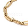 Ion Plating(IP) 304 Stainless Steel Oval Link Chain Bracelet for Women BJEW-G667-03G-2