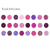 Purple Series 600G 24 Colors Glass Seed Beads SEED-JP0008-06-3mm-2