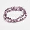 Electroplate Glass Beads Strands X-EGLA-D020-3x2mm-81-3