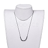 Adjustable Non-magnetic Synthetic Hematite Necklaces NJEW-JN02704-02-5