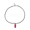 DIY Gemstone Bullet Pendant Necklace Making Kit DIY-FS0003-06-3