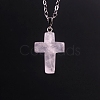Natural Rose Quartz Pendants G-PW0006-02P-06-1