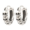 Skull Theme 316 Surgical Stainless Steel Hoop Earrings for Women Men EJEW-D096-04D-AS-1