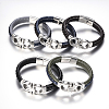 Men's Braided Leather Cord Bracelets BJEW-H559-15-1