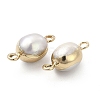 Natural Pearl Connector Charms PEAR-P004-50G-3
