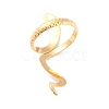 Ion Plating(IP) 304 Stainless Steel Snake Wrap Cuff Ring RJEW-L103-32G-2