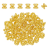 60Pcs Rack Plating Flower Brass Beads FIND-UN0016-26-1