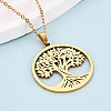 304 Stainless Steel Pendant Necklaces NJEW-T018-58G-1