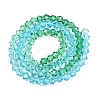 Gradient Color Baking Paint Glass Bead Strands DGLA-A039-T4mm-A018-2