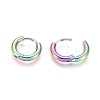 Ion Plating(IP) 304 Stainless Steel Huggie Hoop Earrings EJEW-F111B-13mm-Y-3