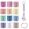 12 Rolls 12 Colors Polyester Braided Thread OCOR-PH0002-57-1