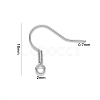 Tarnish Resistant 304 Stainless Steel Earring Hooks STAS-S111-002-3