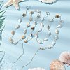 Natural Sea Shell Beads Hanging Ornaments HJEW-JM02970-1