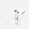 Brass Ball Stud Earring Findings KK-S348-415A-2