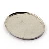 Tarnish Resistant 304 Stainless Steel Plain Edge Bezel Cups STAS-Q194-12-3