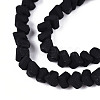 Frosted Opaque Glass Beads Strands GLAA-N017-4mm-01-3