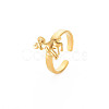 Ion Plating(IP) 304 Stainless Steel 12 Constellations/Zodiac Signs Open Cuff Ring for Women RJEW-S405-156G-4