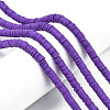 Handmade Polymer Clay Beads Strands CLAY-R089-6mm-013-3